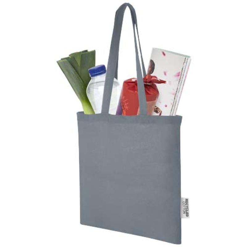 Bolsa Tote de algodón reciclado GRS de 140 g/m2 de 7 L Madras