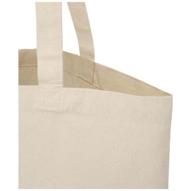 Bolsa Tote de 7 L de algodón reciclado de 140 g/m² con certificado GRS Madras Blend