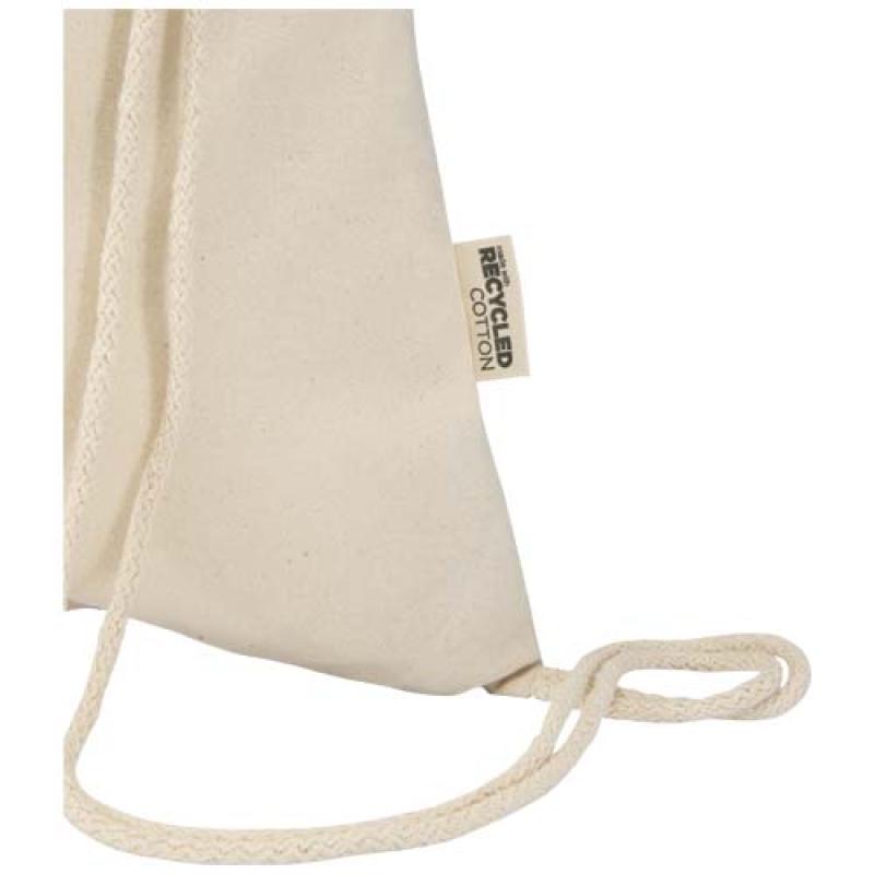 Bolsa de 5 L con cordón de algodón reciclado de 140 g/m² con certificado GRS Oregon Blend