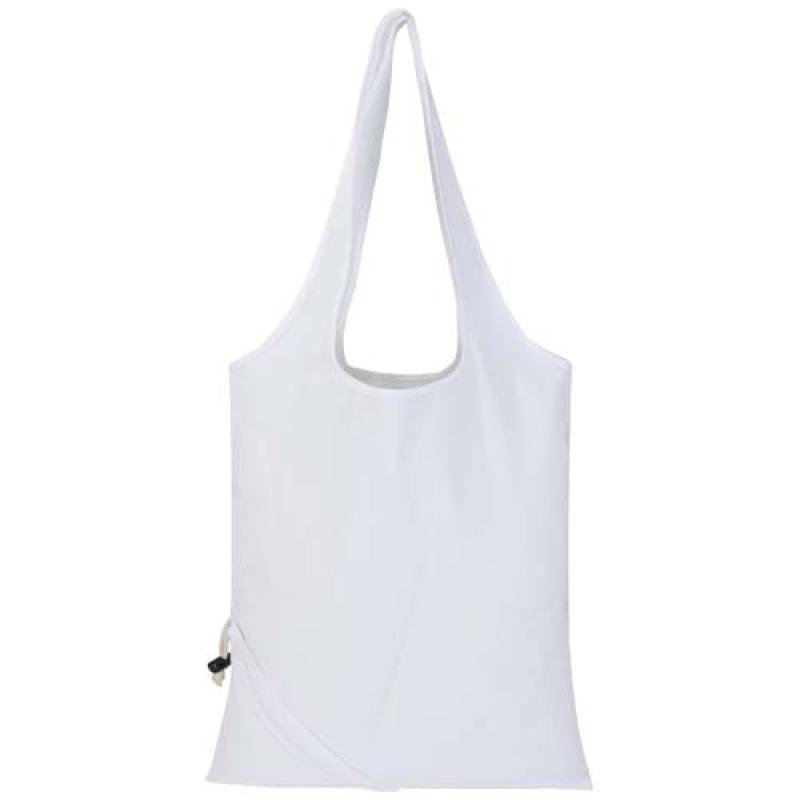 Bolsa de tela de algodón reciclada GRS «Madras Blend», 140 g/m², plegable, 7 l