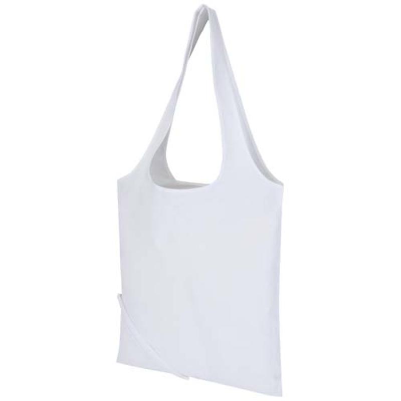 Bolsa de tela de algodón reciclada GRS «Madras Blend», 140 g/m², plegable, 7 l