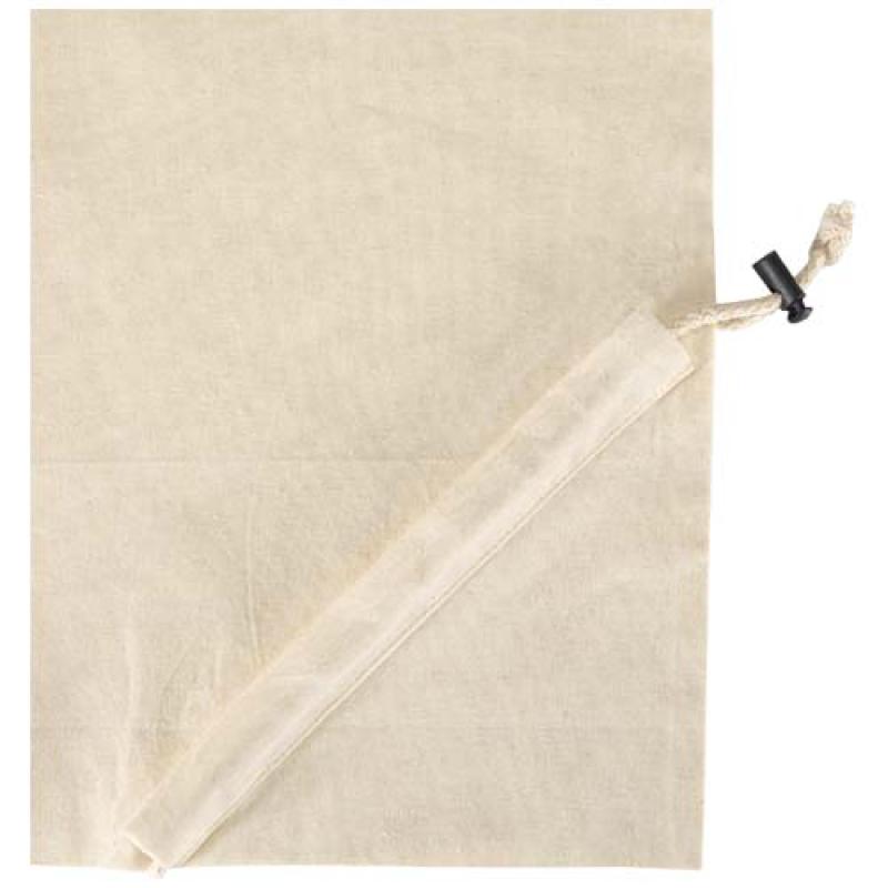 Bolsa de tela de algodón reciclada GRS «Madras Blend», 140 g/m², plegable, 7 l