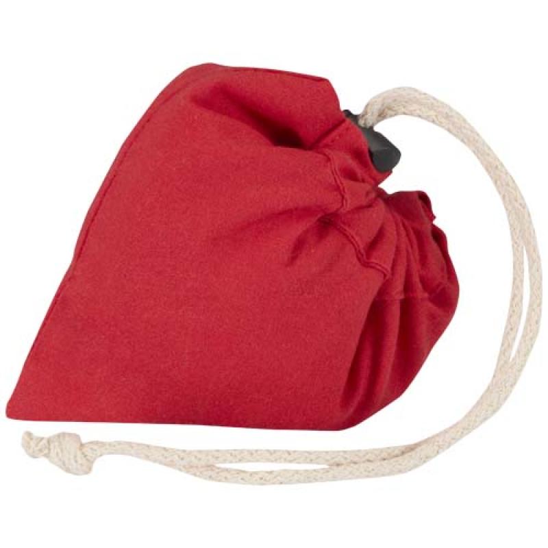 Bolsa de tela de algodón reciclada GRS «Madras Blend», 140 g/m², plegable, 7 l