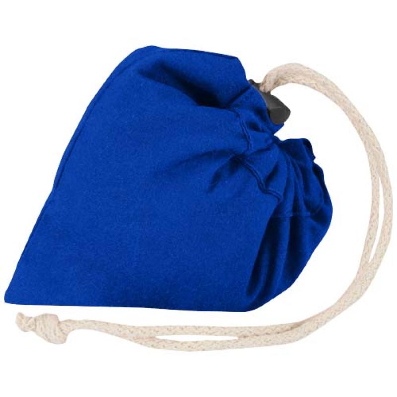 Bolsa de tela de algodón reciclada GRS «Madras Blend», 140 g/m², plegable, 7 l