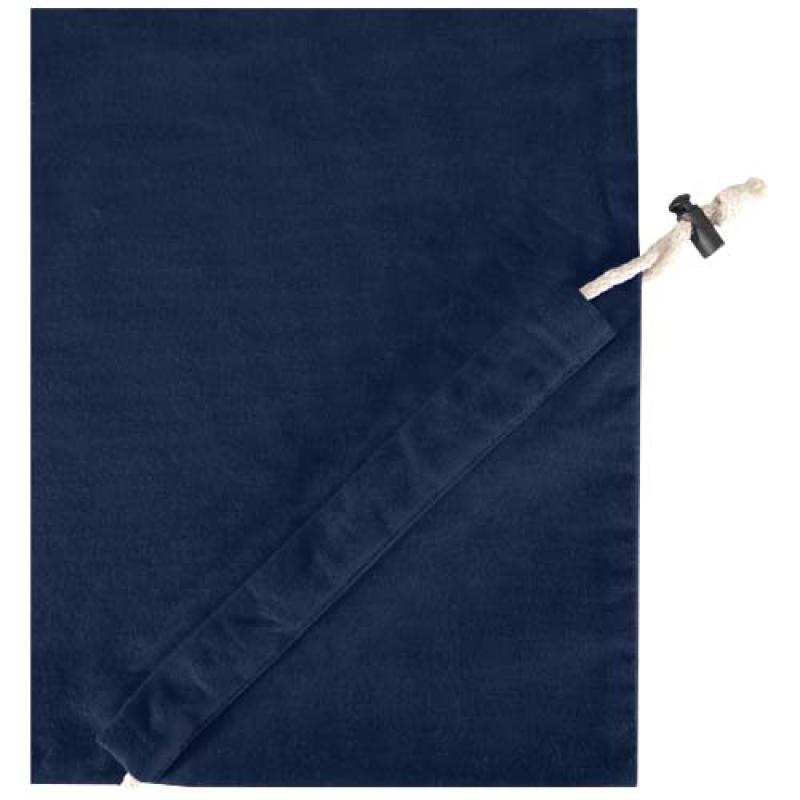 Bolsa de tela de algodón reciclada GRS «Madras Blend», 140 g/m², plegable, 7 l