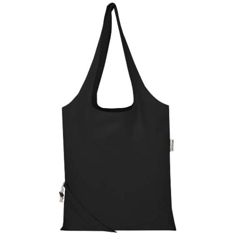 Bolsa de tela de algodón reciclada GRS «Madras Blend», 140 g/m², plegable, 7 l