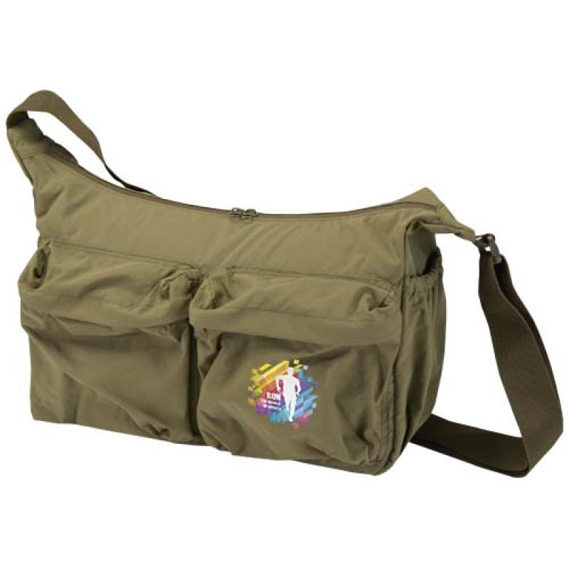 Bolso bandolera para portátil Calli de 33 cm de GRS, de nailon reciclado