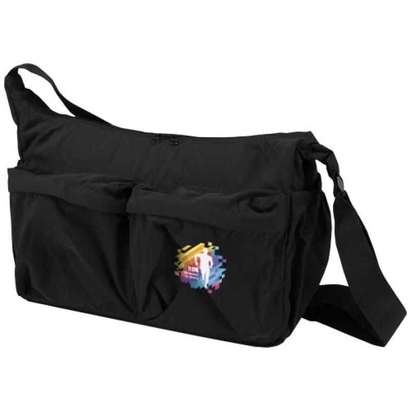 Bolso bandolera para portátil Calli de 33 cm de GRS, de nailon reciclado