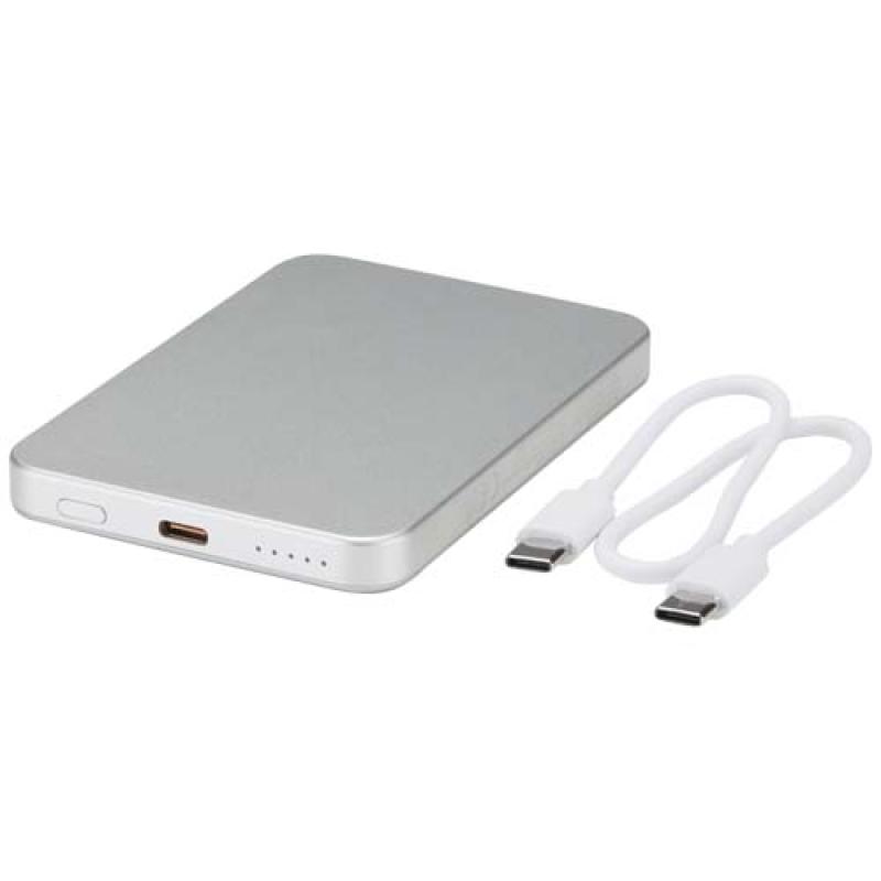 Batería externa magnética Avis de 5000 mAh fabricada con aluminio reciclado RCS