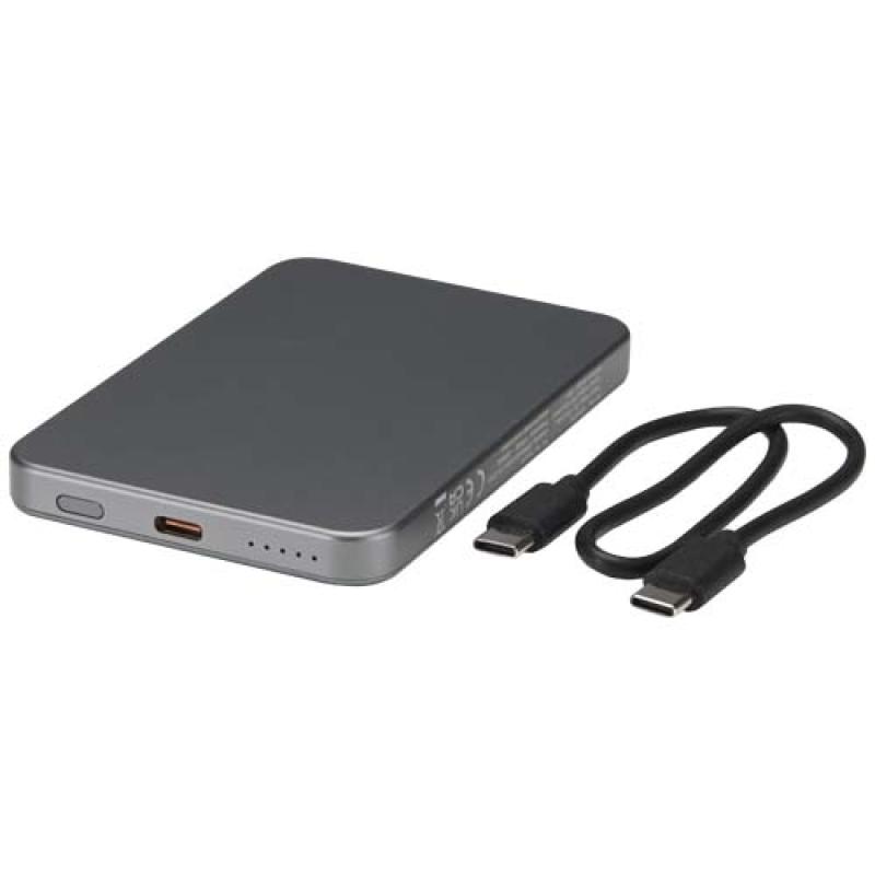 Batería externa magnética Avis de 5000 mAh fabricada con aluminio reciclado RCS