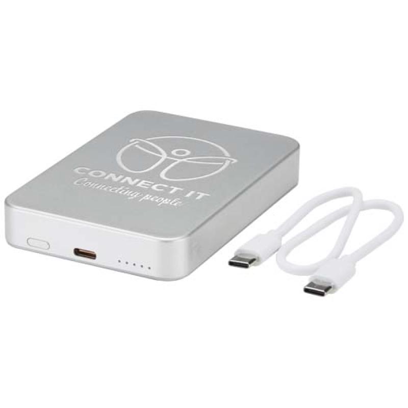 Batería externa magnética Avis de 10 000 mAh fabricada con aluminio reciclado RCS