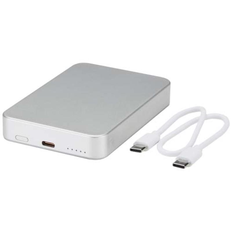 Batería externa magnética Avis de 10 000 mAh fabricada con aluminio reciclado RCS