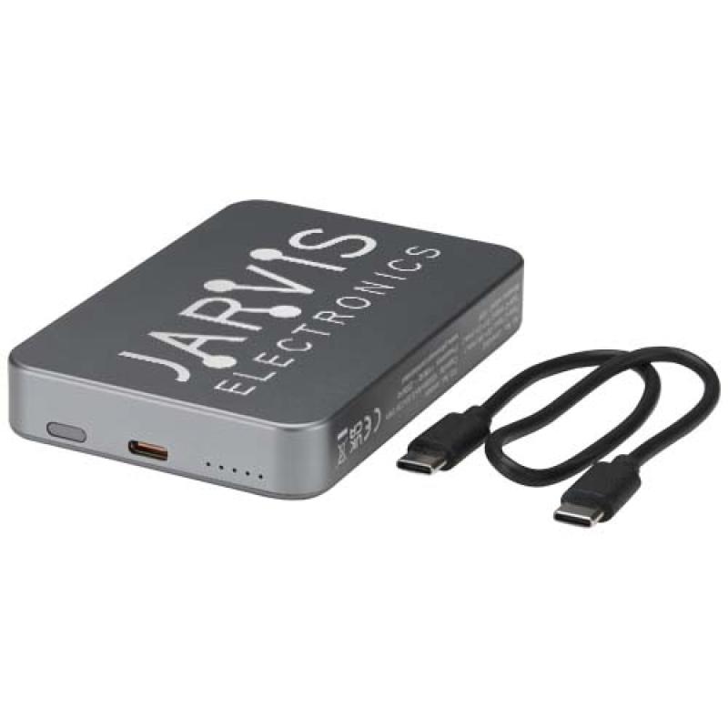 Batería externa magnética Avis de 10 000 mAh fabricada con aluminio reciclado RCS