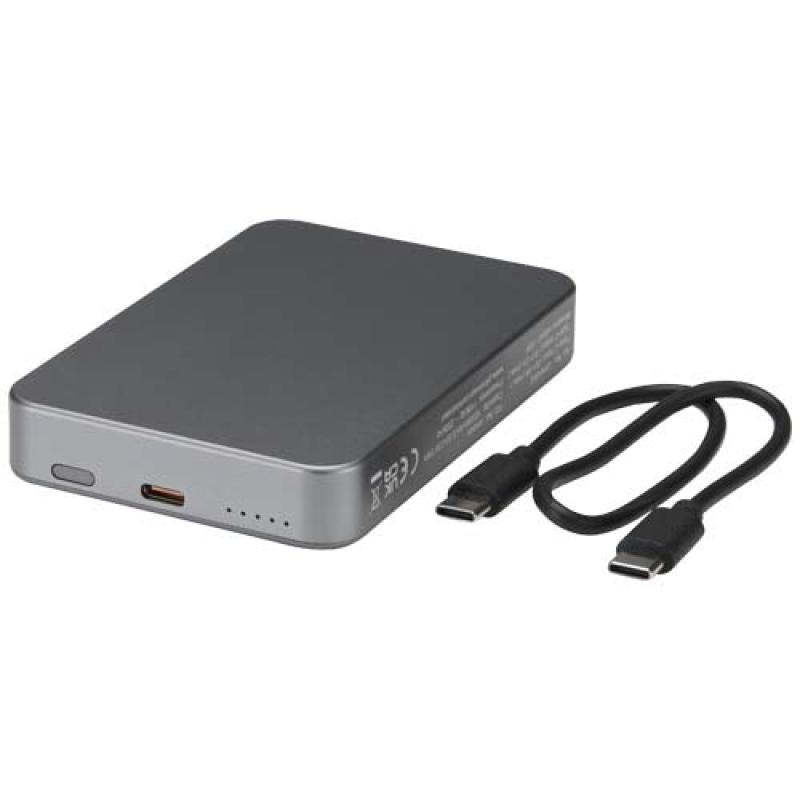 Batería externa magnética Avis de 10 000 mAh fabricada con aluminio reciclado RCS