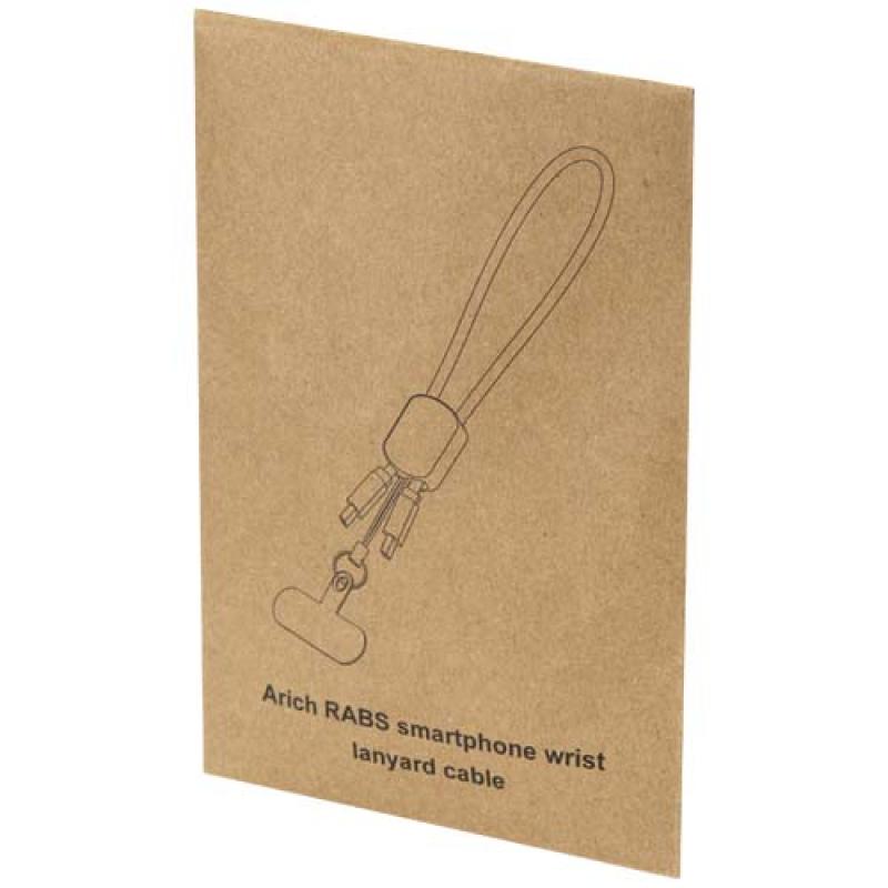 Lanyard de muñeca reciclado Arich RCS con cable de carga tipo C de 20 W integrado