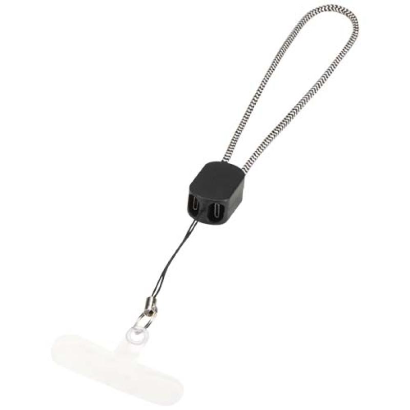 Lanyard de muñeca reciclado Arich RCS con cable de carga tipo C de 20 W integrado