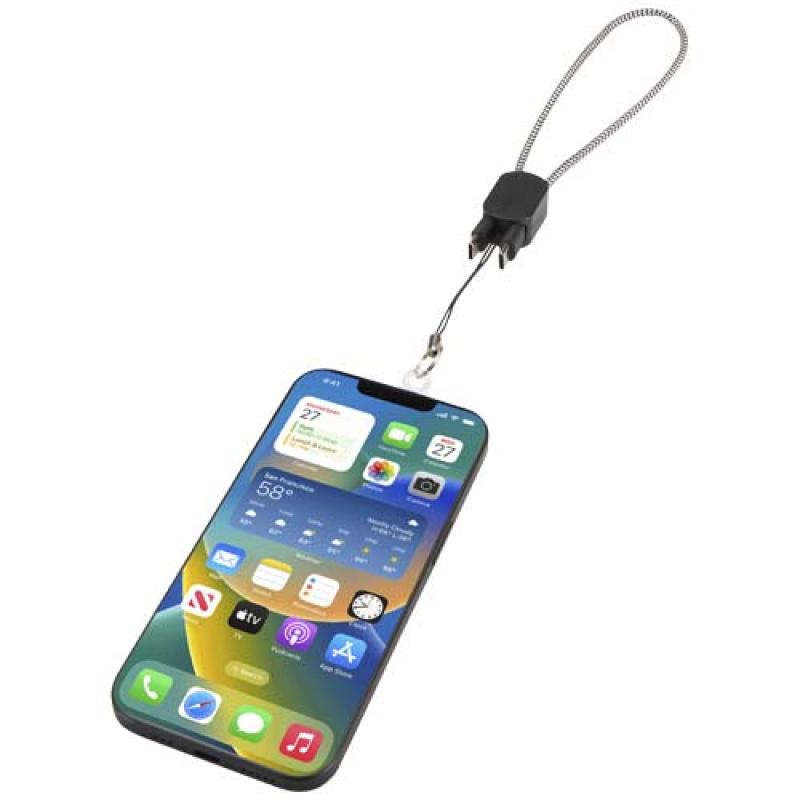Lanyard de muñeca reciclado Arich RCS con cable de carga tipo C de 20 W integrado