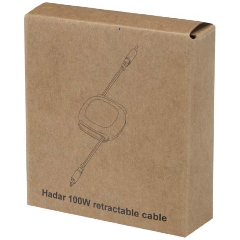 Cable retráctil Alphard de 100 W para CarPlay, de plástico reciclado, con 5 en 1 y carga PD