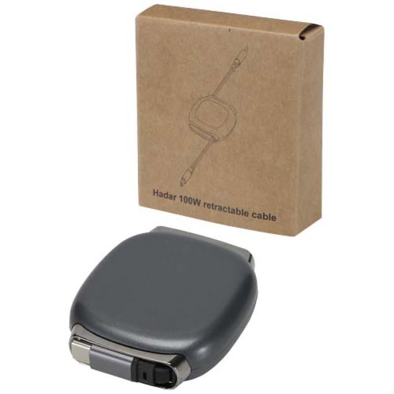 Cable retráctil Alphard de 100 W para CarPlay, de plástico reciclado, con 5 en 1 y carga PD