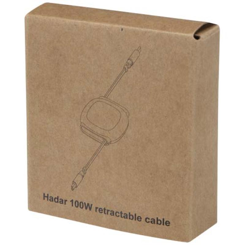 Cable retráctil Alphard de 100 W para CarPlay, de plástico reciclado, con 5 en 1 y carga PD