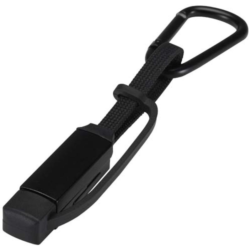 Cable de carga Algieba de 65 W, 5 en 1, de aluminio reciclado con mosquetón