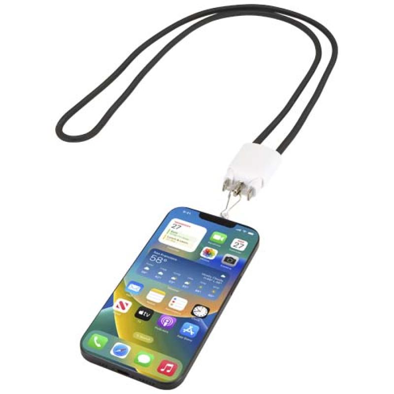 Cable de carga con cordón de plástico reciclado Ion 65 W 5 en 1