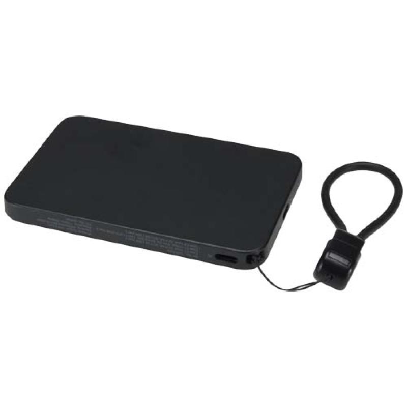 Batería externa magnética SMART de 5000 mAh fabricada con plástico reciclado y con cordón