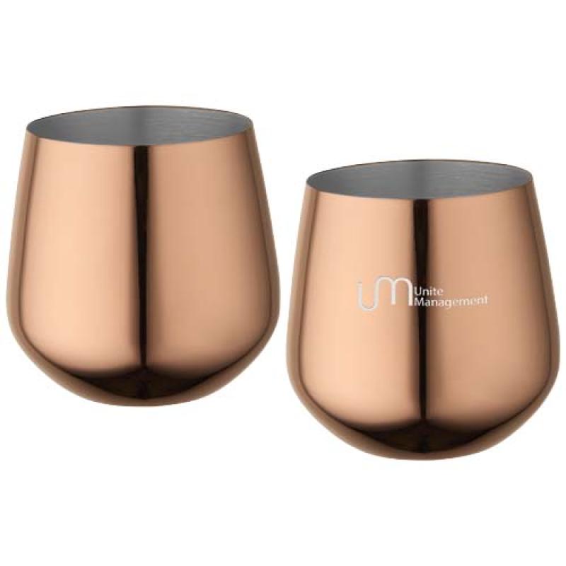 Juego de tazas de acero inoxidable Cascade de 540 ml