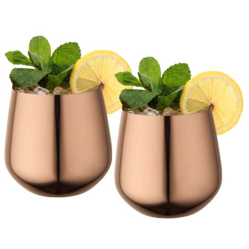 Juego de tazas de acero inoxidable Cascade de 540 ml