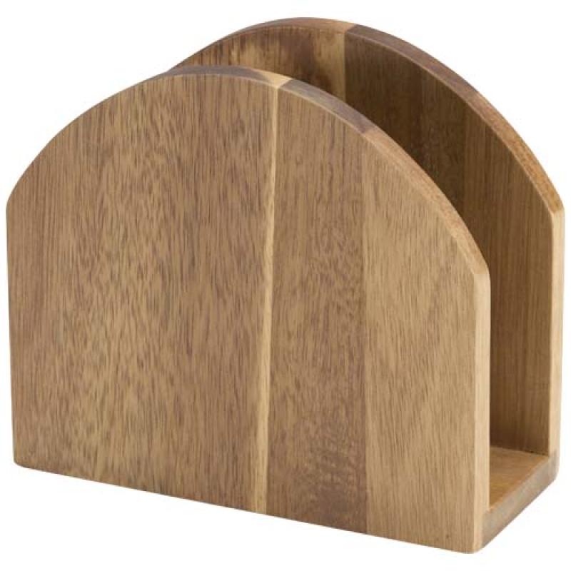 Servilletero de madera de acacia con un toque encantador
