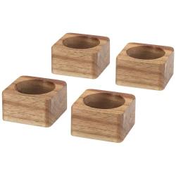 Portapañuelos de madera de acacia de Napora