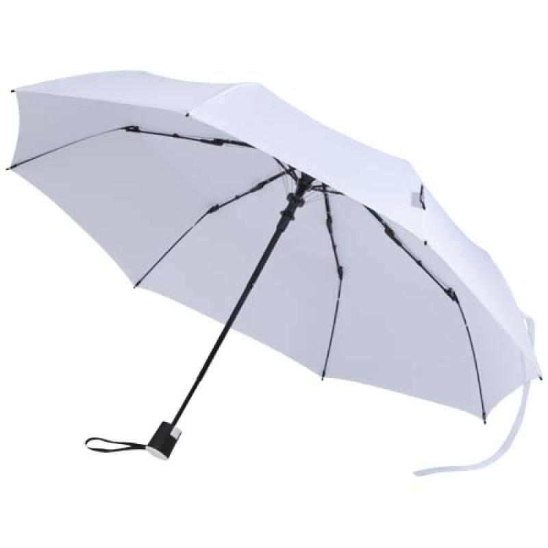 Paraguas Agnes de 53 cm, plegable y con apertura automática, fabricado en RPET