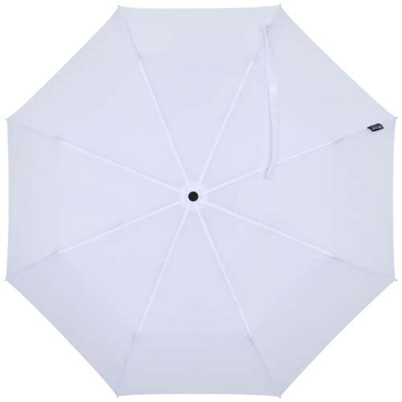 Paraguas Agnes de 53 cm, plegable y con apertura automática, fabricado en RPET