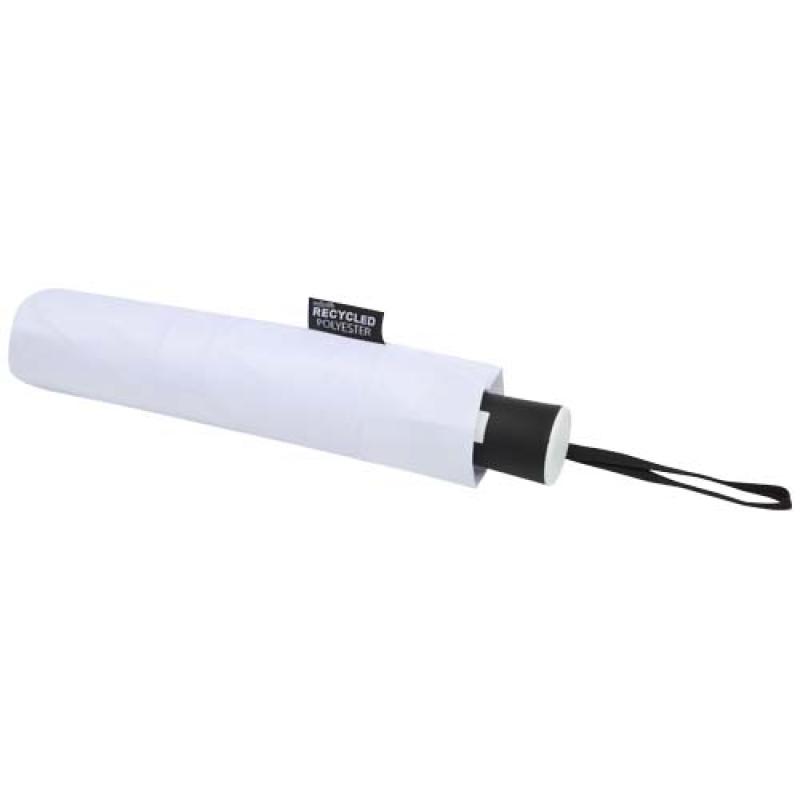 Paraguas Agnes de 53 cm, plegable y con apertura automática, fabricado en RPET