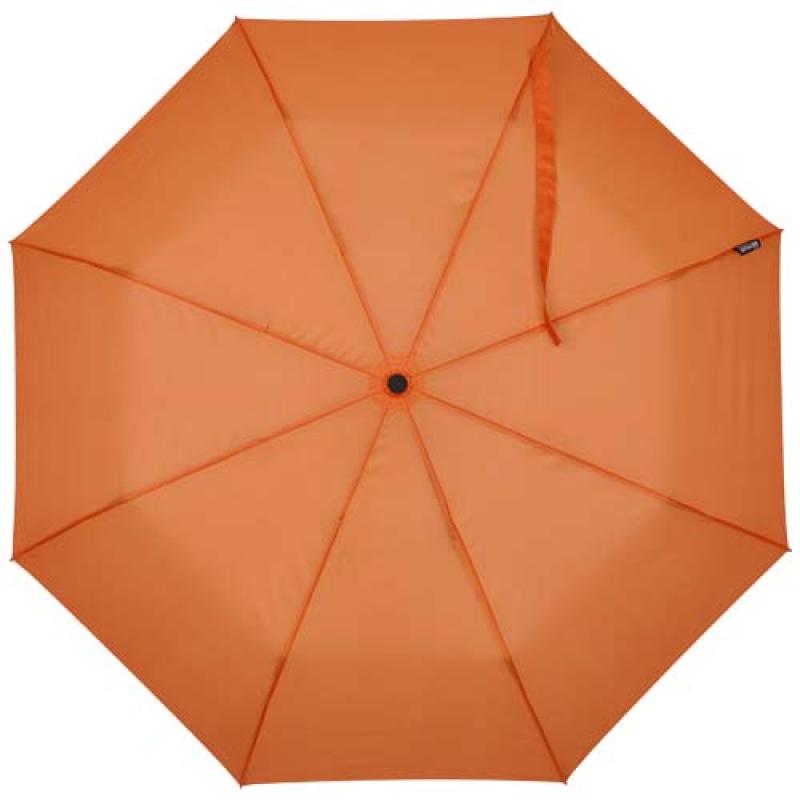 Paraguas Agnes de 53 cm, plegable y con apertura automática, fabricado en RPET