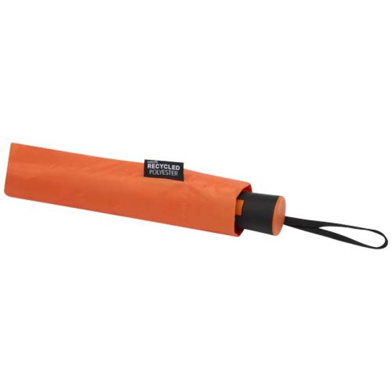 Paraguas Agnes de 53 cm, plegable y con apertura automática, fabricado en RPET