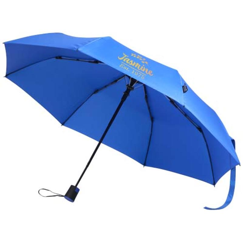 Paraguas Agnes de 53 cm, plegable y con apertura automática, fabricado en RPET