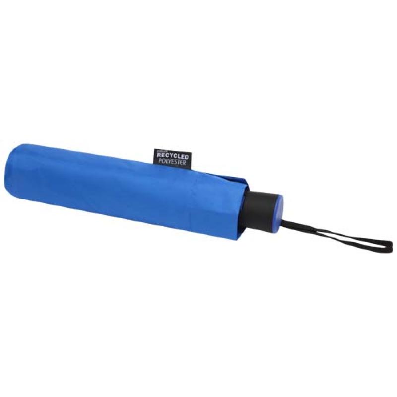 Paraguas Agnes de 53 cm, plegable y con apertura automática, fabricado en RPET