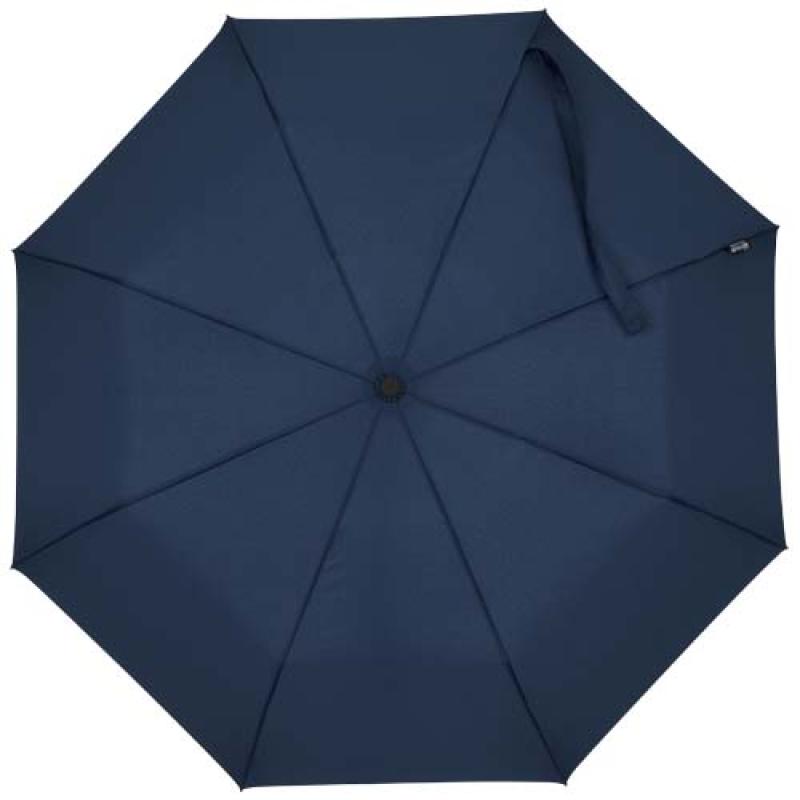 Paraguas Agnes de 53 cm, plegable y con apertura automática, fabricado en RPET