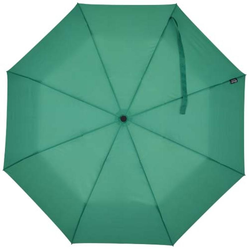 Paraguas Agnes de 53 cm, plegable y con apertura automática, fabricado en RPET
