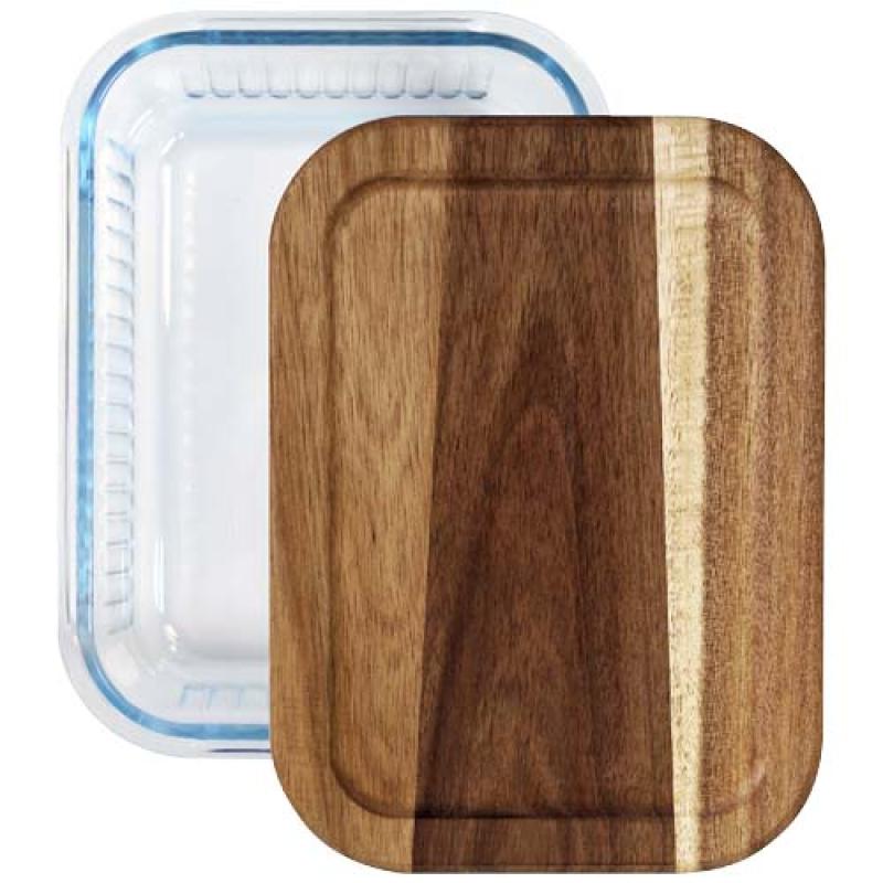 Fiambrera Citizen Green Purlunch de 1000 ml de vidrio de borosilicato