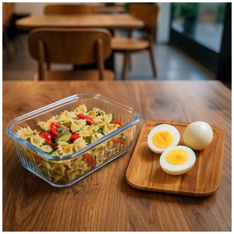 Fiambrera Citizen Green Purlunch de 1000 ml de vidrio de borosilicato