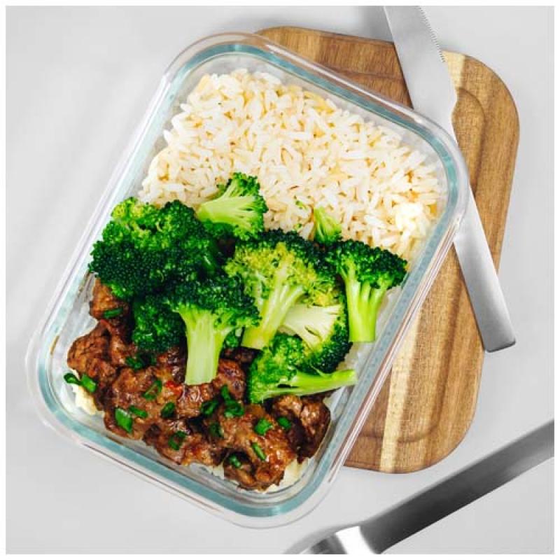 Fiambrera Citizen Green Purlunch de 1000 ml de vidrio de borosilicato