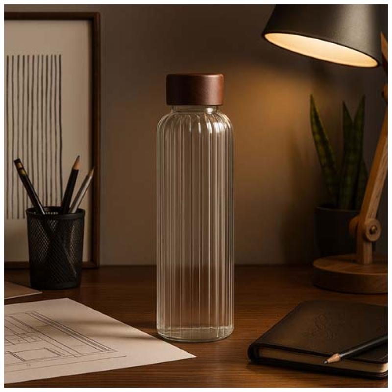 Botella de agua Citizen Green Purflow de 500 ml de vidrio de borosilicato
