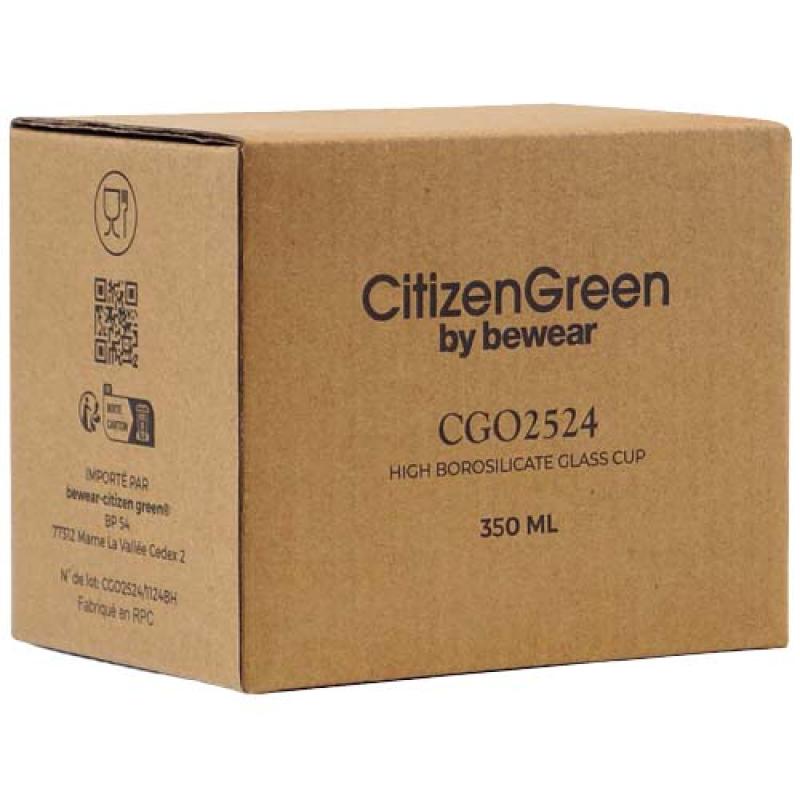 Taza de vidrio borosilicato Citizen Green Purdrink