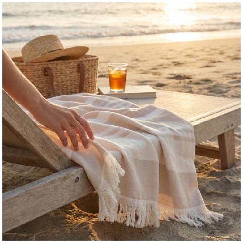 Fouta de hammam de algodón orgánico Citizen Green Axeline