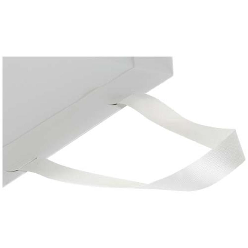 Bolsa de papel Smartfold de 230 g/m² con asas de cinta y laminado brillante - 24 x 10 x 24 cm