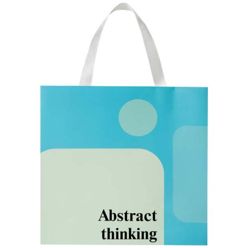 Bolsa de papel Smartfold de 230 g/m² con asas de cinta y laminado brillante - 31 x 12 x 31 cm