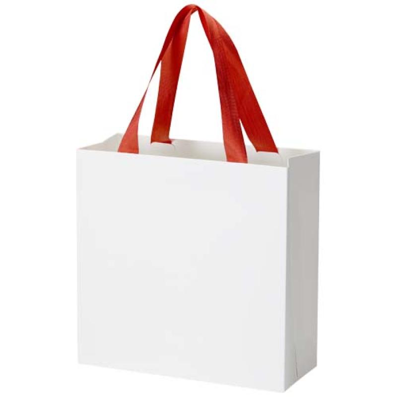 Bolsa de papel Smartfold de 230 g/m² con asas de cinta y laminado mate - 24 x 10 x 24 cm