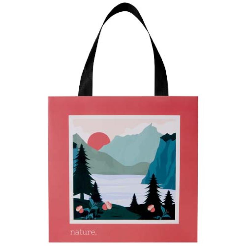 Bolsa de papel Smartfold de 230 g/m² con asas de cinta y laminado mate - 24 x 10 x 24 cm